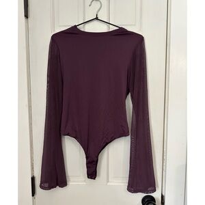 Chic Plum Long Sleeve Bodysuit